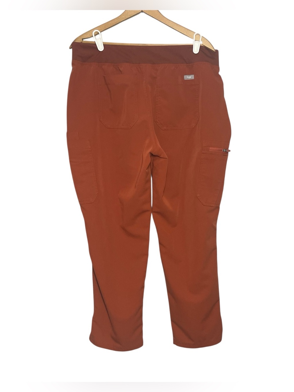 Figs 2 Piece Scrubs Set Casma V-neck Top & Yola Slim Pant Burnt Orange Size XL P - Picture 5 of 6